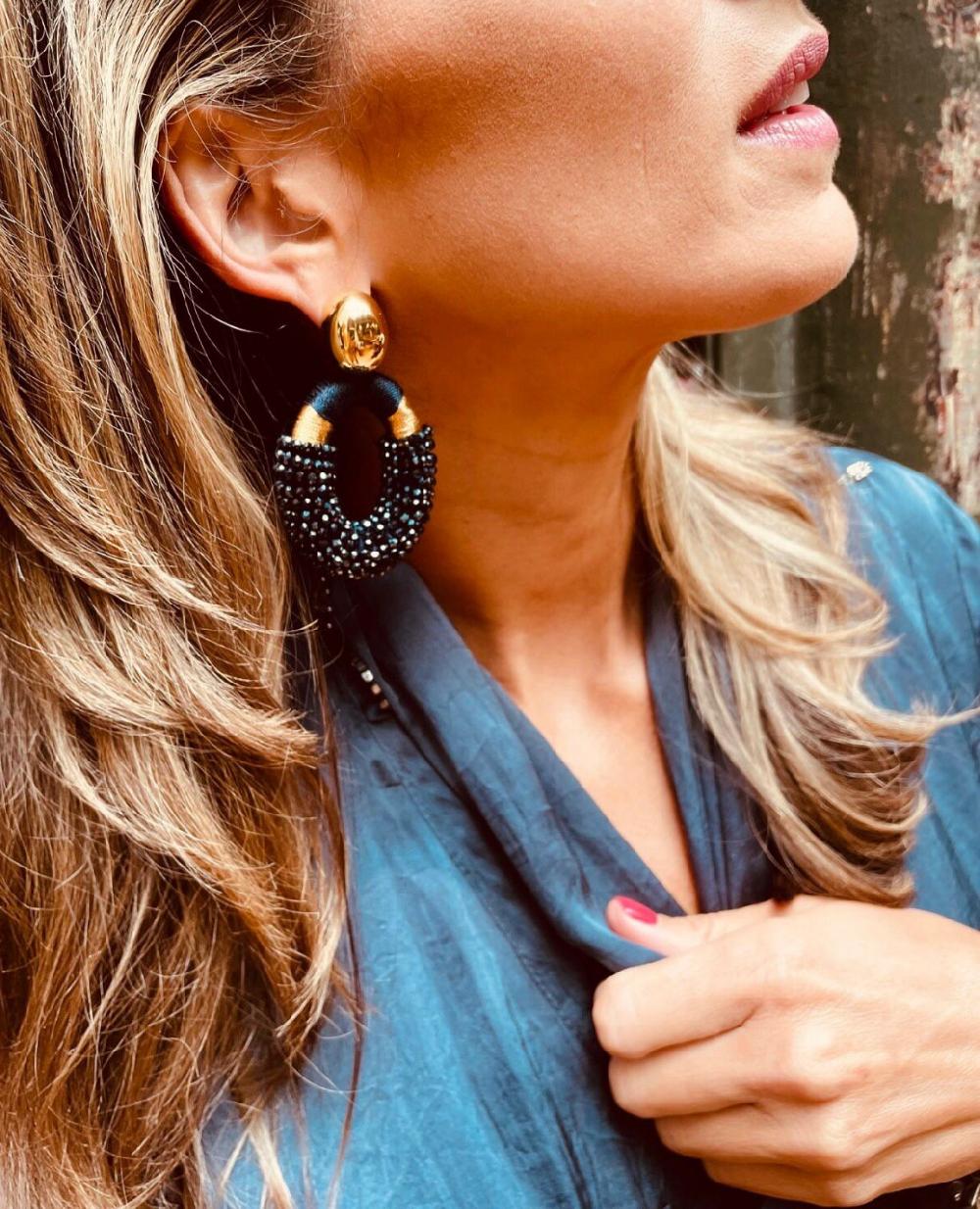 Lott. Gioielli Blauwe Oorbellen Yara Ovaal L