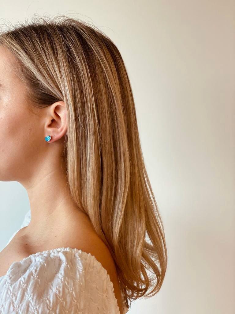 Lott. Gioielli Blauwe Strass Oorbellen Jill S