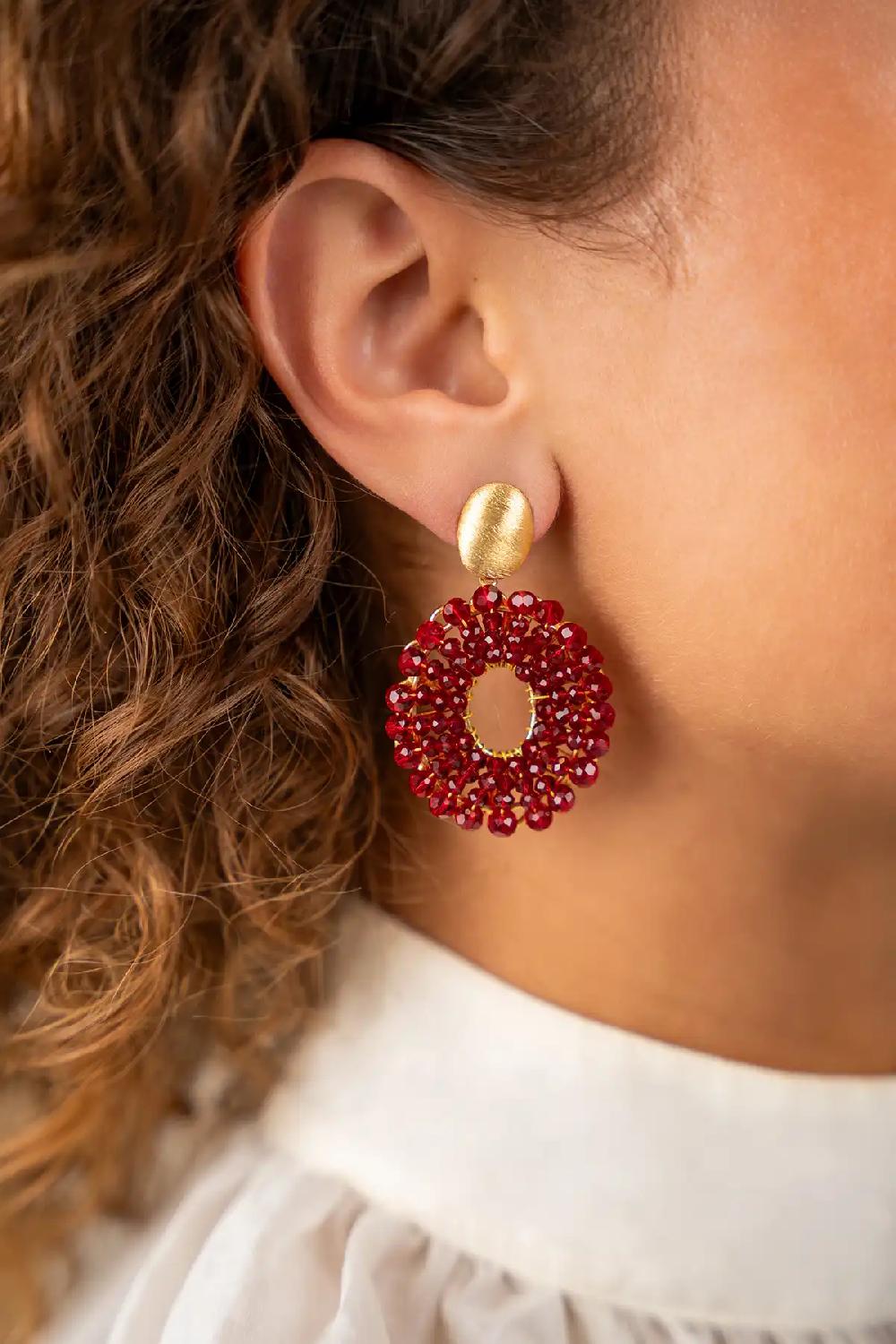 Lott. Gioielli Bordeaux Oorbellen Mia Ovaal S