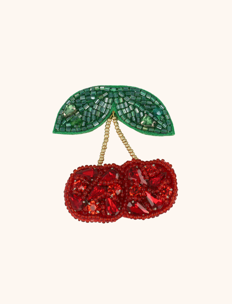 lott. gioielli Broche Cherry - Green/Red