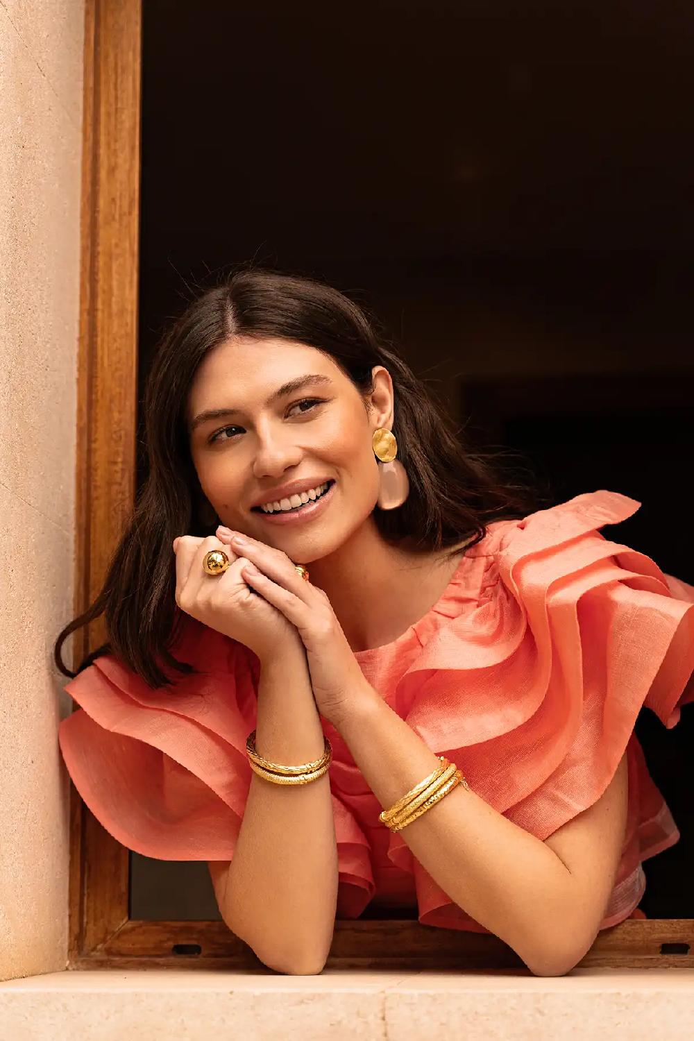 Lott. Gioielli Bruine Oorbellen Aurora Ovaal L