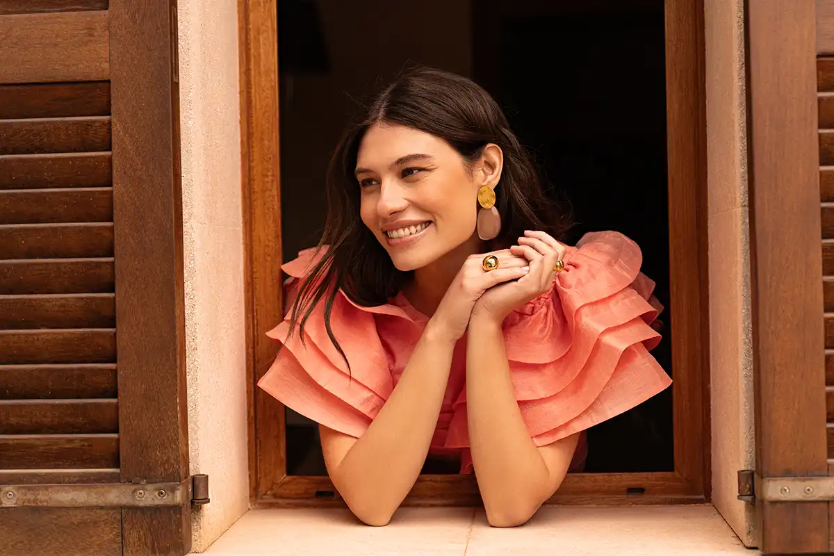 Lott. Gioielli Bruine Oorbellen Aurora Ovaal L