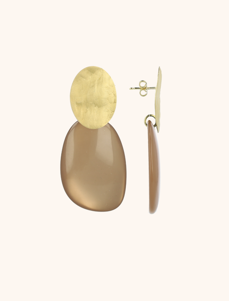 lott. gioielli Bruine oorbellen Aurora ovaal L