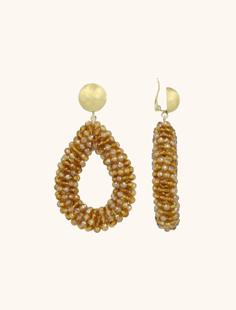 lott. gioielli Bruine Oorbellen Berry Drop L Clip