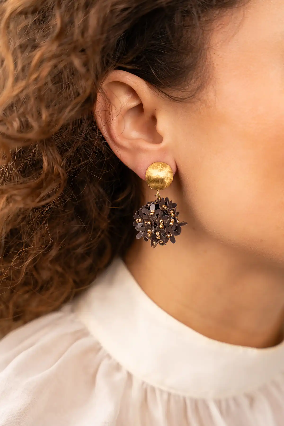 Lott. Gioielli Bruine Oorbellen Daisy Globe S Clip