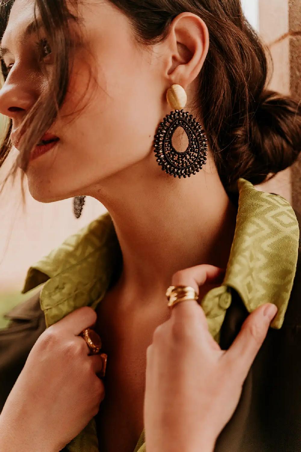 lott. gioielli Bruine oorbellen Lina druppel deluxe