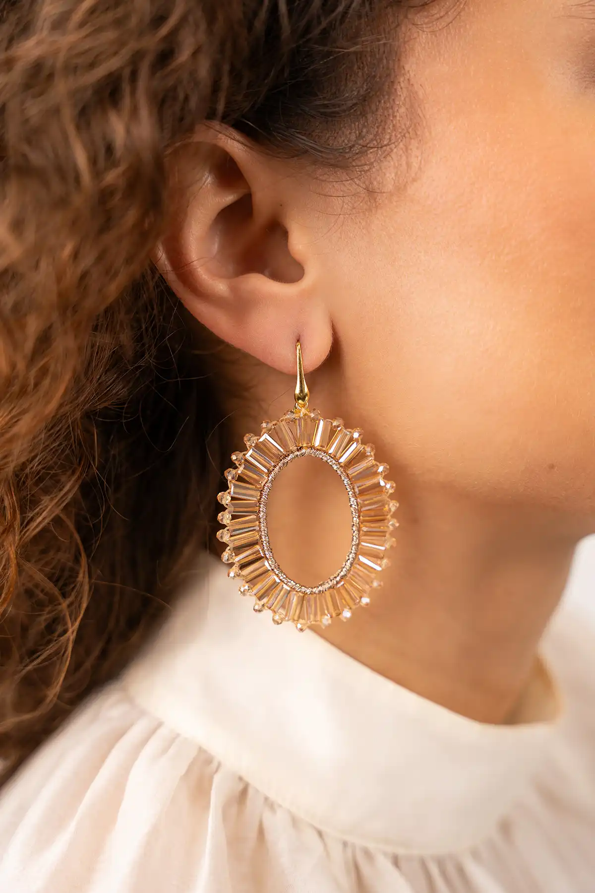 Lott. Gioielli Bruine Oorbellen Naomi Ovaal M Tonal