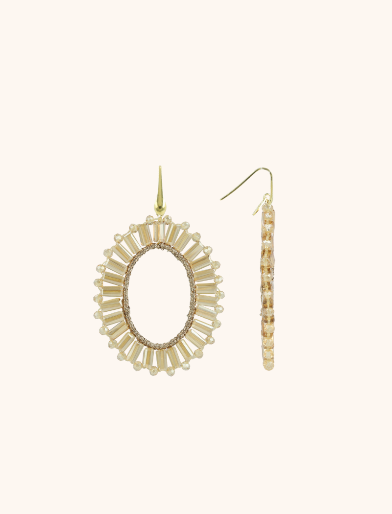 lott. gioielli Bruine oorbellen Naomi ovaal M tonal