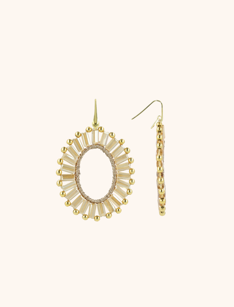 Lott. Gioielli Bruine Oorbellen Naomi Ovaal S