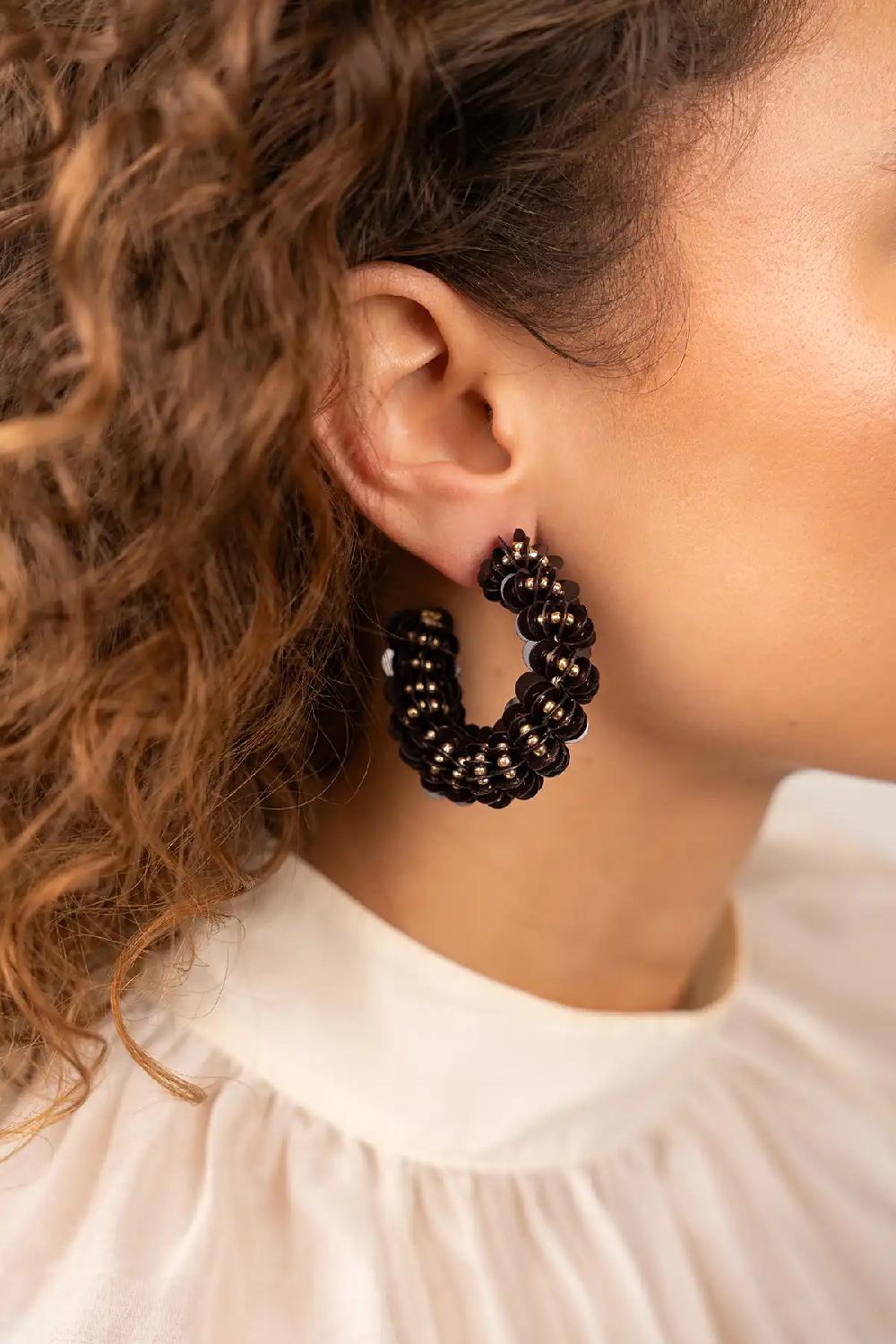 Lott. Gioielli Bruine Oorbellen Sequin Creool M