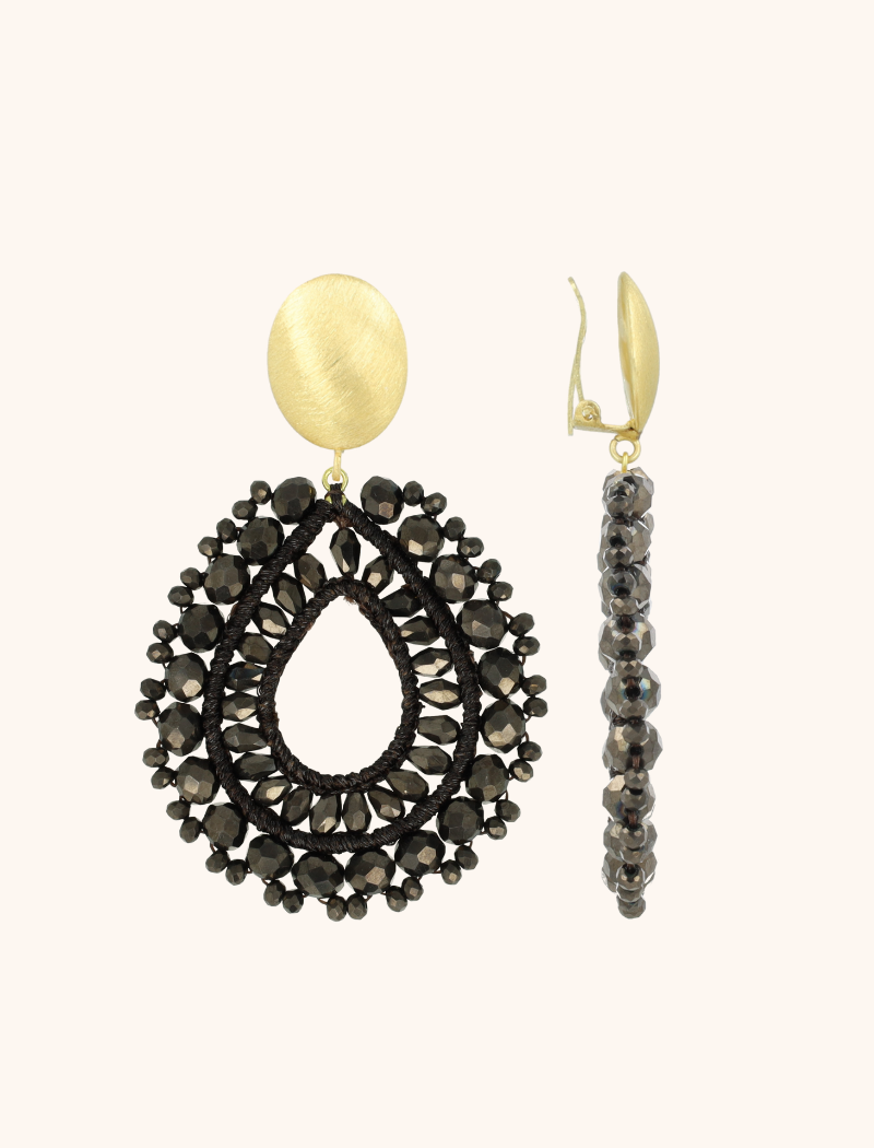 Lott. Gioielli Bruine Oorbellen Vos Druppel L Clip