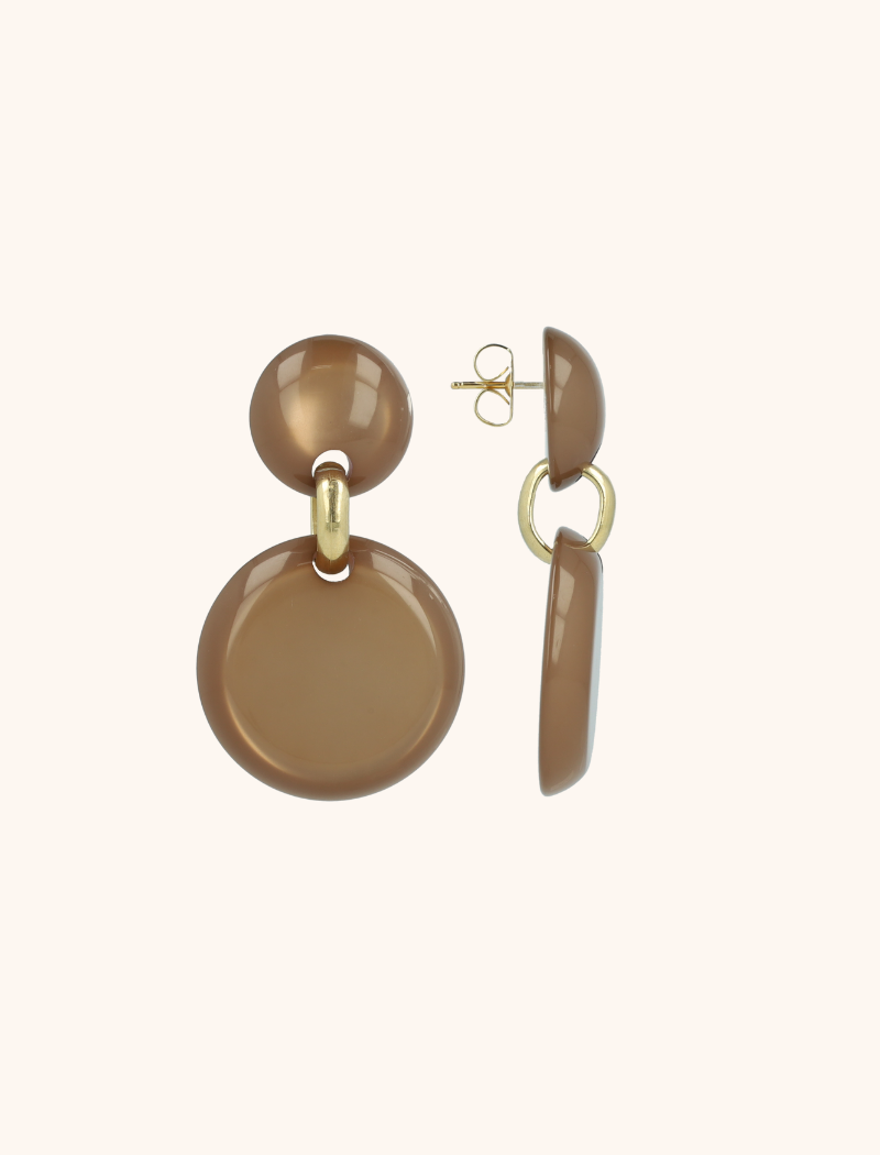 lott. gioielli Bruine oorbellen Xenia rond M