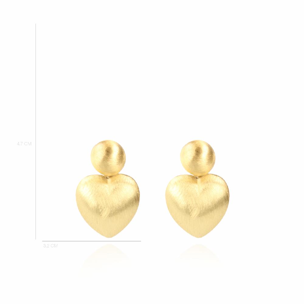 Lott. Gioielli Brushed Classic Oorbellen Hart L