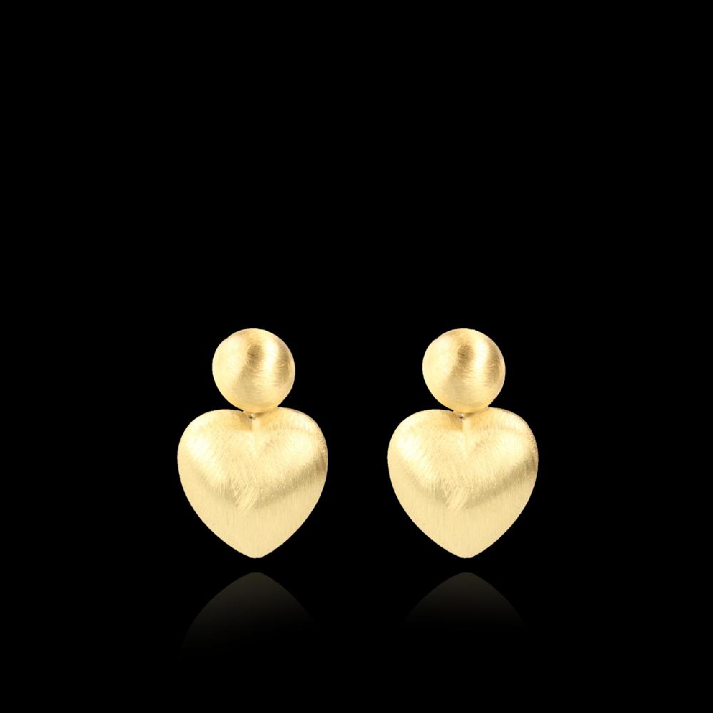 lott. gioielli Brushed Classic oorbellen Hart L