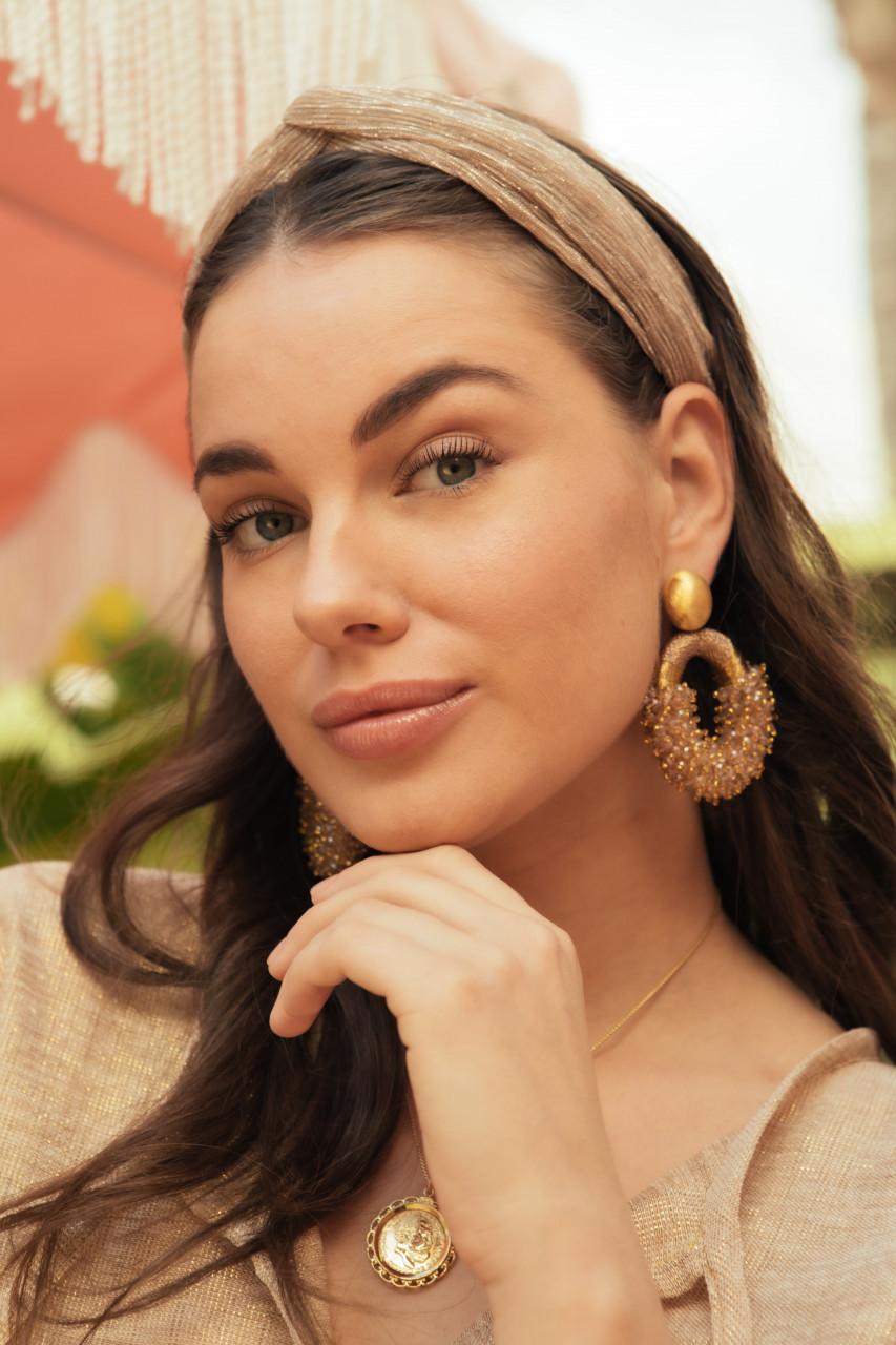 Lott. Gioielli Champagne Oorbellen Eve Combi Oval L