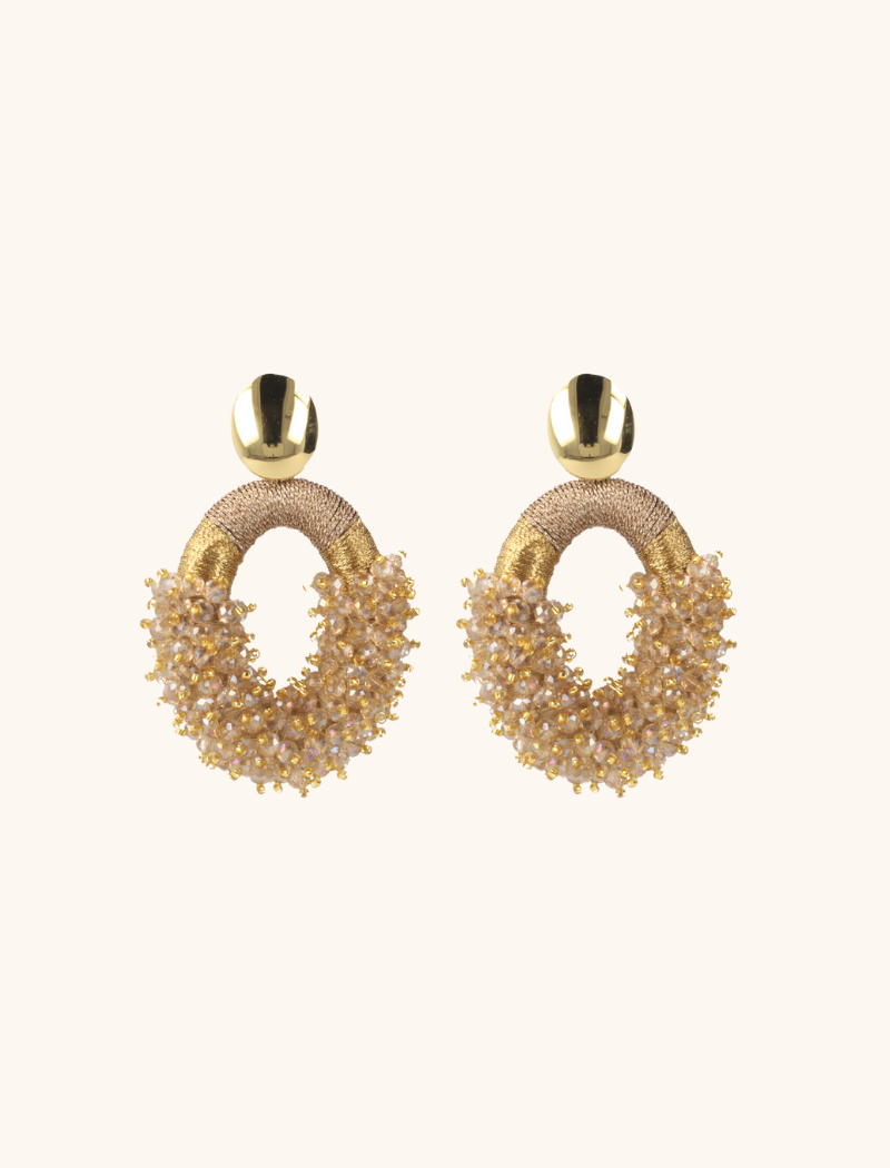 Lott. Gioielli Champagne Oorbellen Eve Combi Oval L