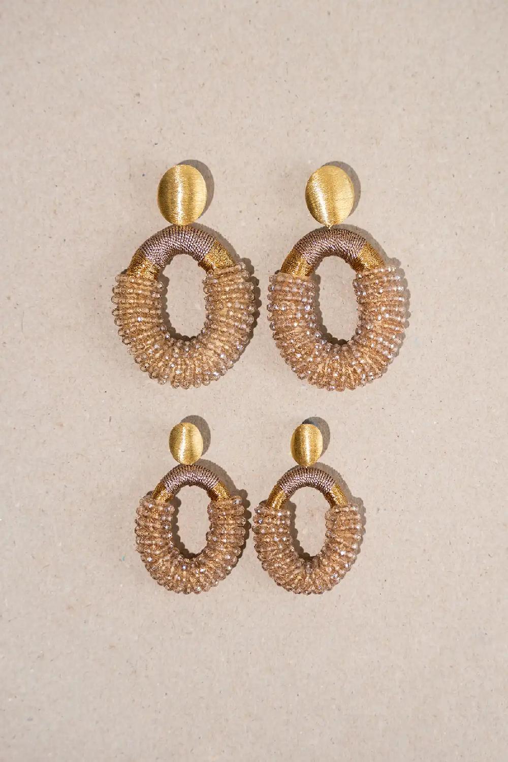 Lott. Gioielli Champagne Oorbellen Yara Ovaal L