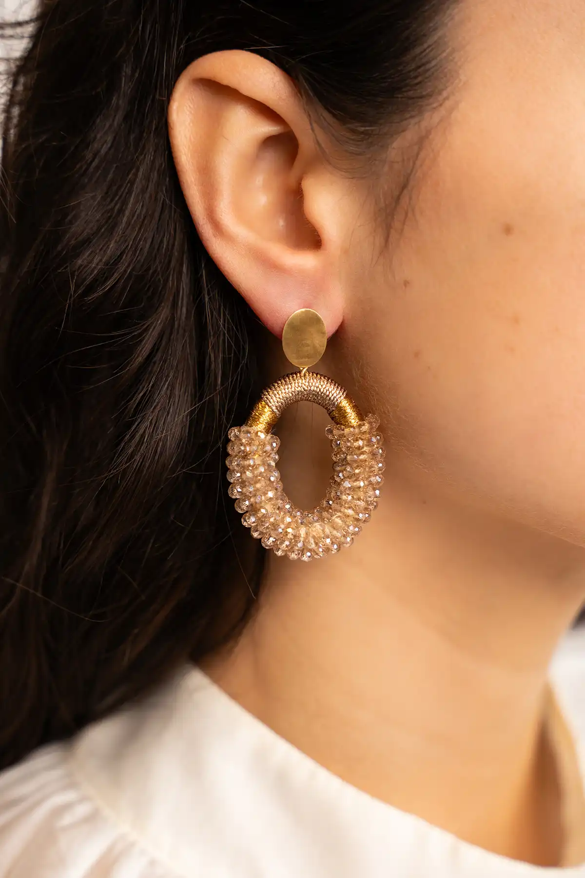 Lott. Gioielli Champagne Oorbellen Yara Ovaal M