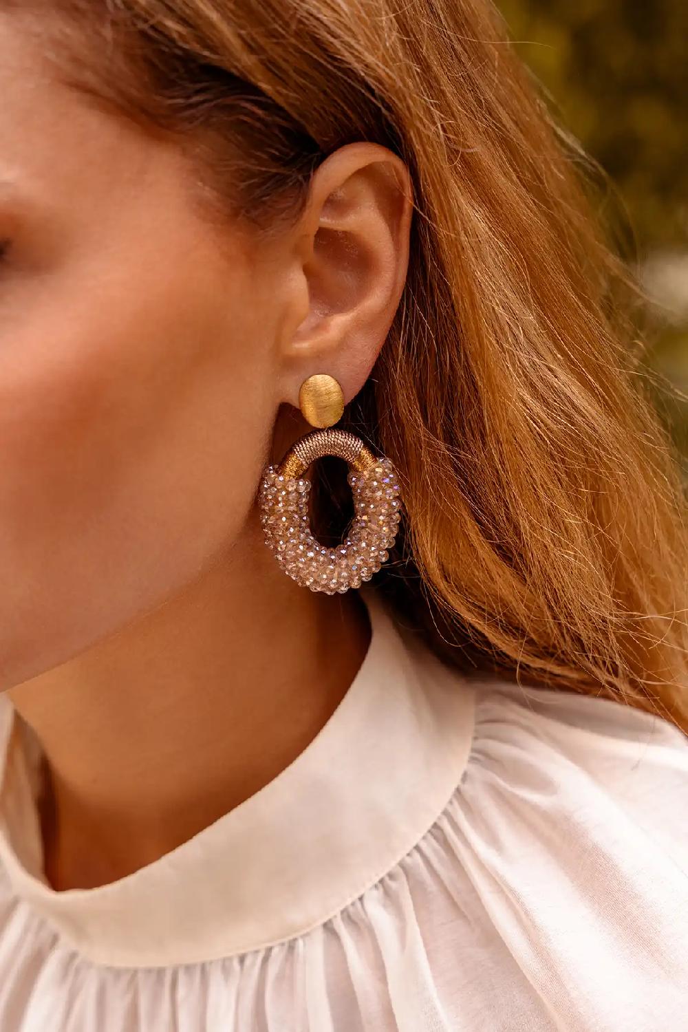 Lott. Gioielli Champagne Oorbellen Yara Ovaal M