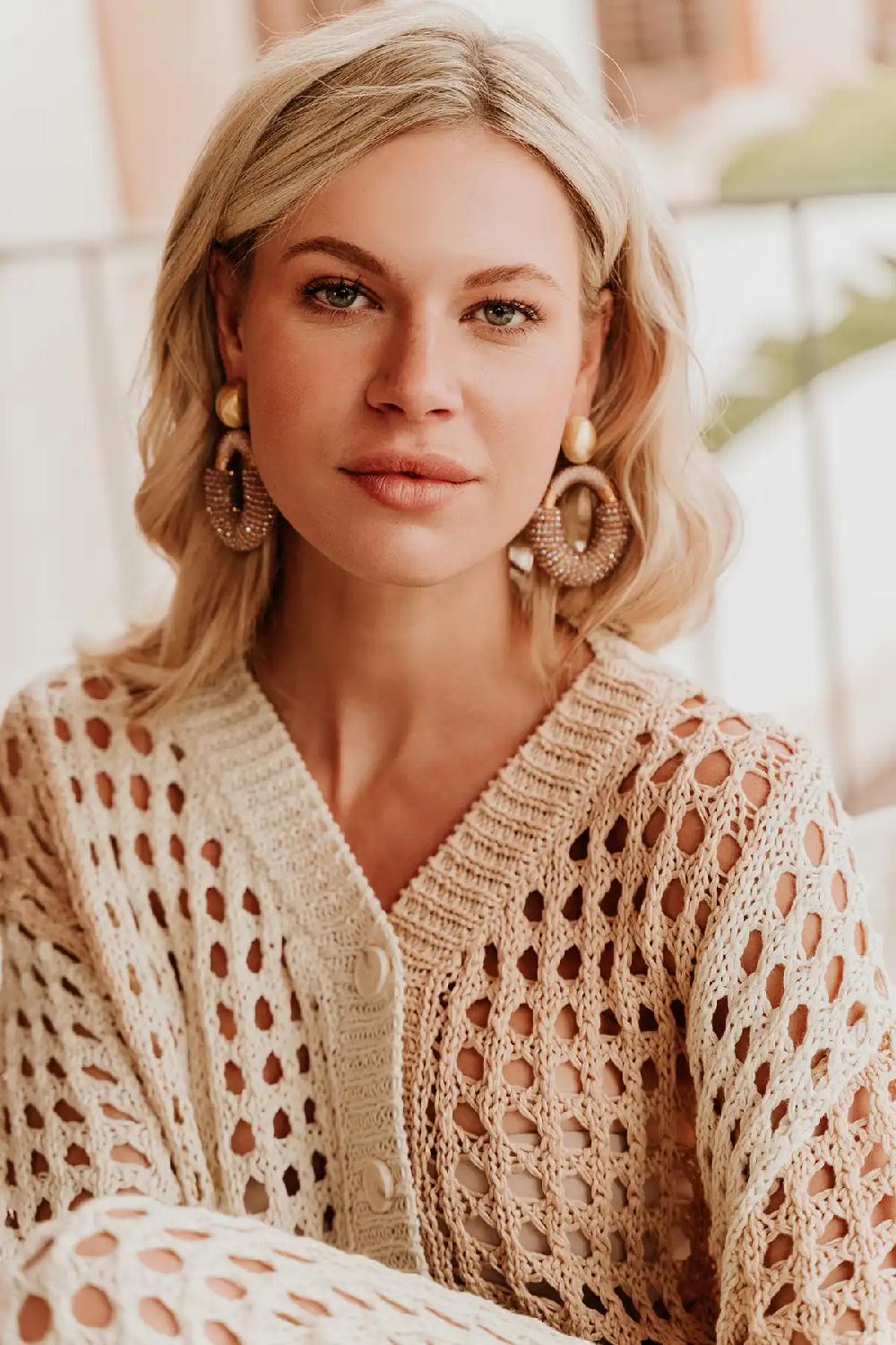 Lott. Gioielli Champagne Oorbellen Yara Oval L