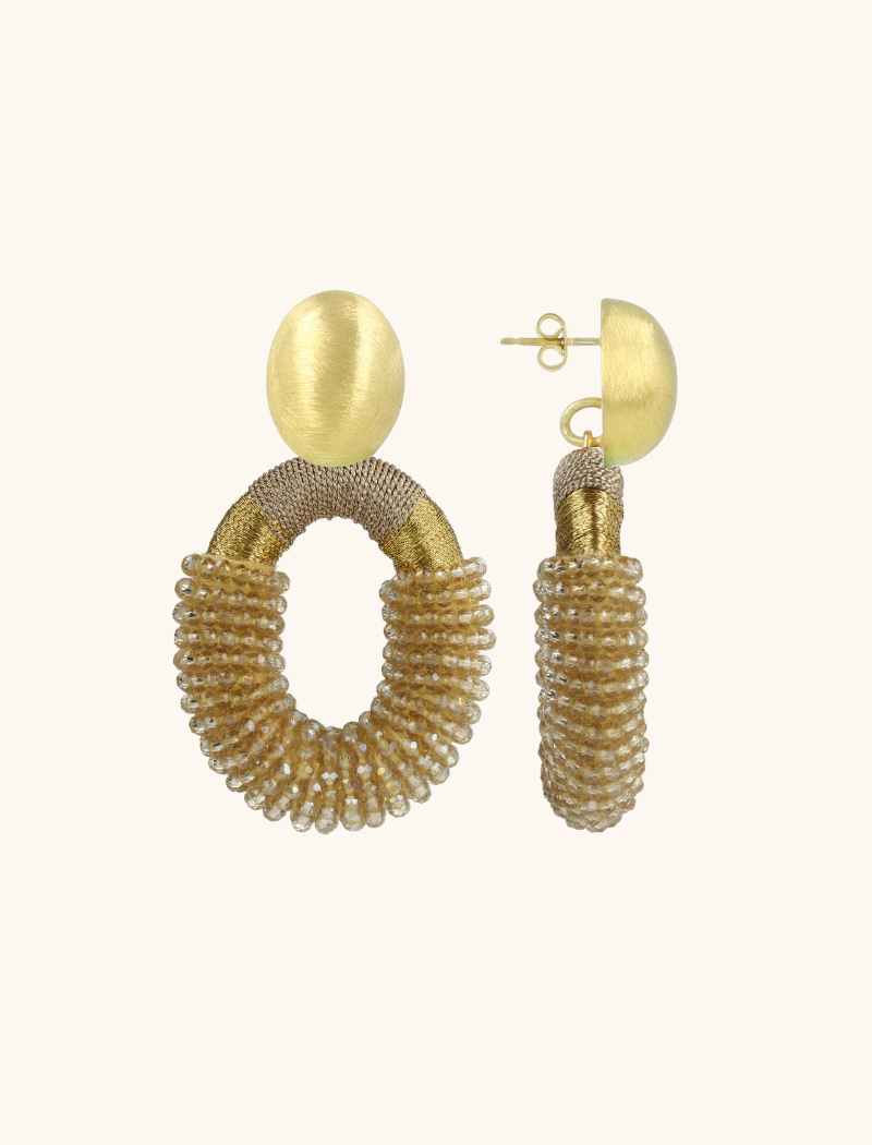 lott. gioielli Champagne Oorbellen Yara Oval L