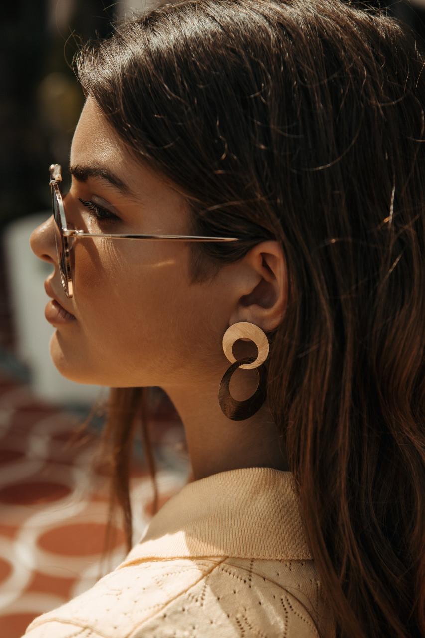 Lott. Gioielli Classic Dubbel Charm Satin Oorbellen