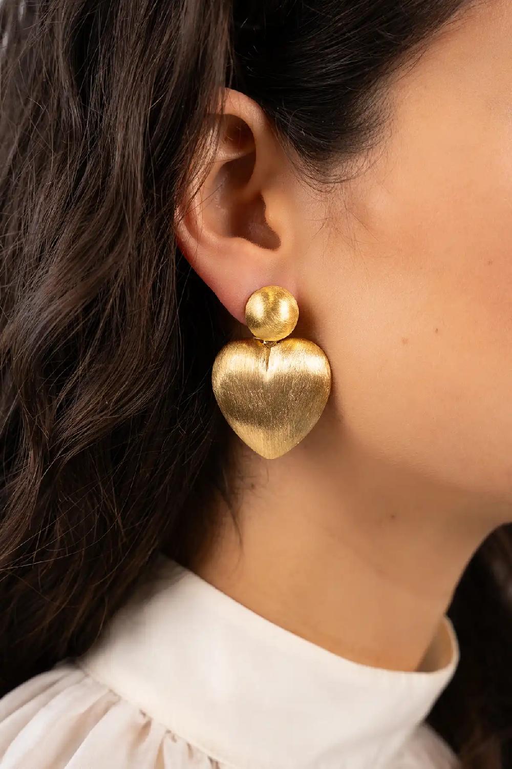 Lott. Gioielli Classic Oorbellen Brushed Hart L