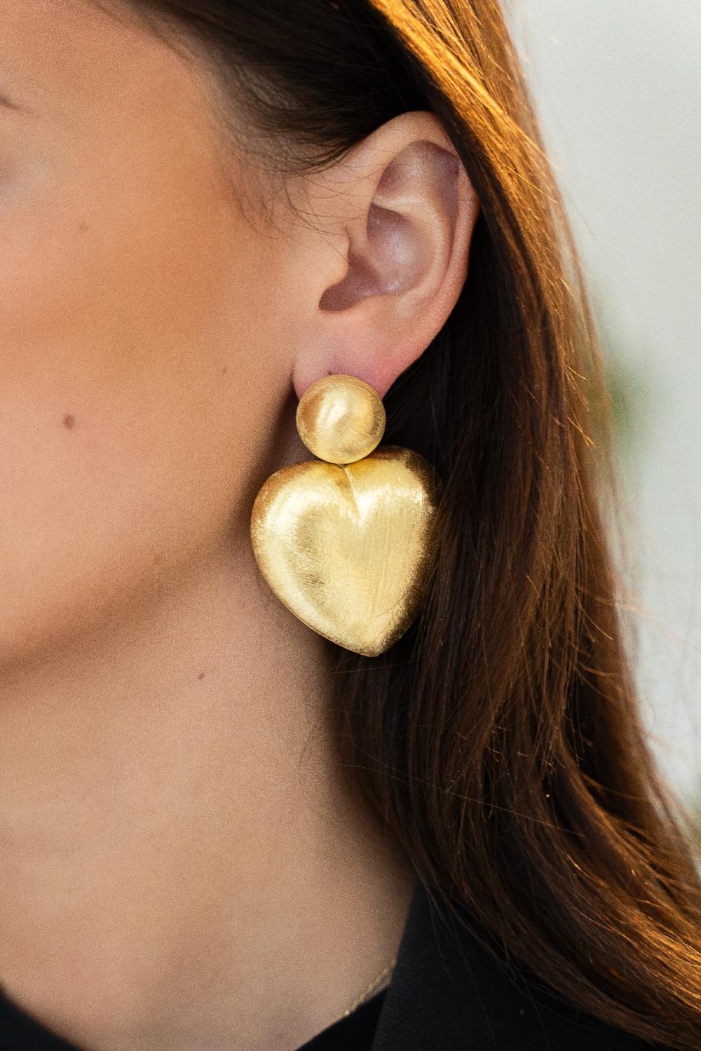 Lott. Gioielli Classic Oorbellen Brushed Hart XL