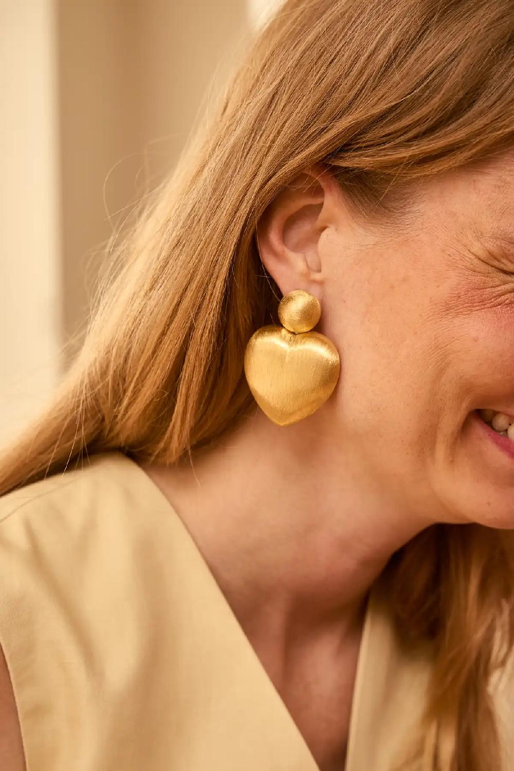 Lott. Gioielli Classic Oorbellen Brushed Hart XL