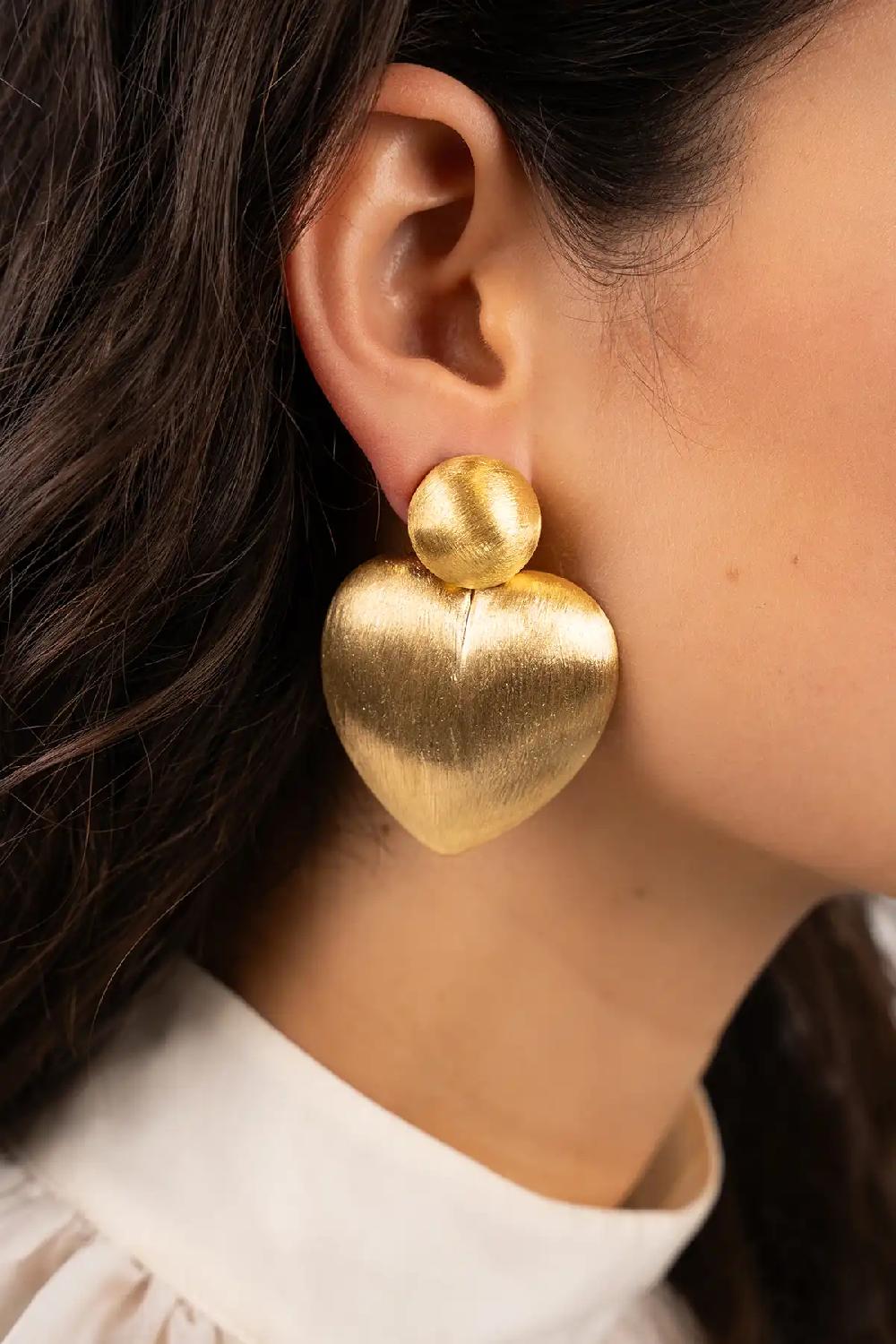 Lott. Gioielli Classic Oorbellen Brushed Hart XL