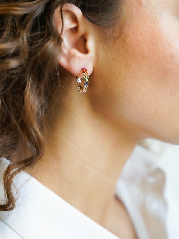 Lott. Gioielli Classic Oorbellen Creool Regenboog S