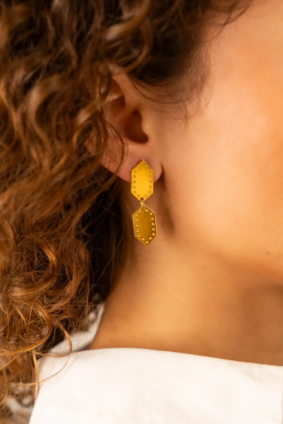 Lott. Gioielli Classic Oorbellen Dubbel Hexagon