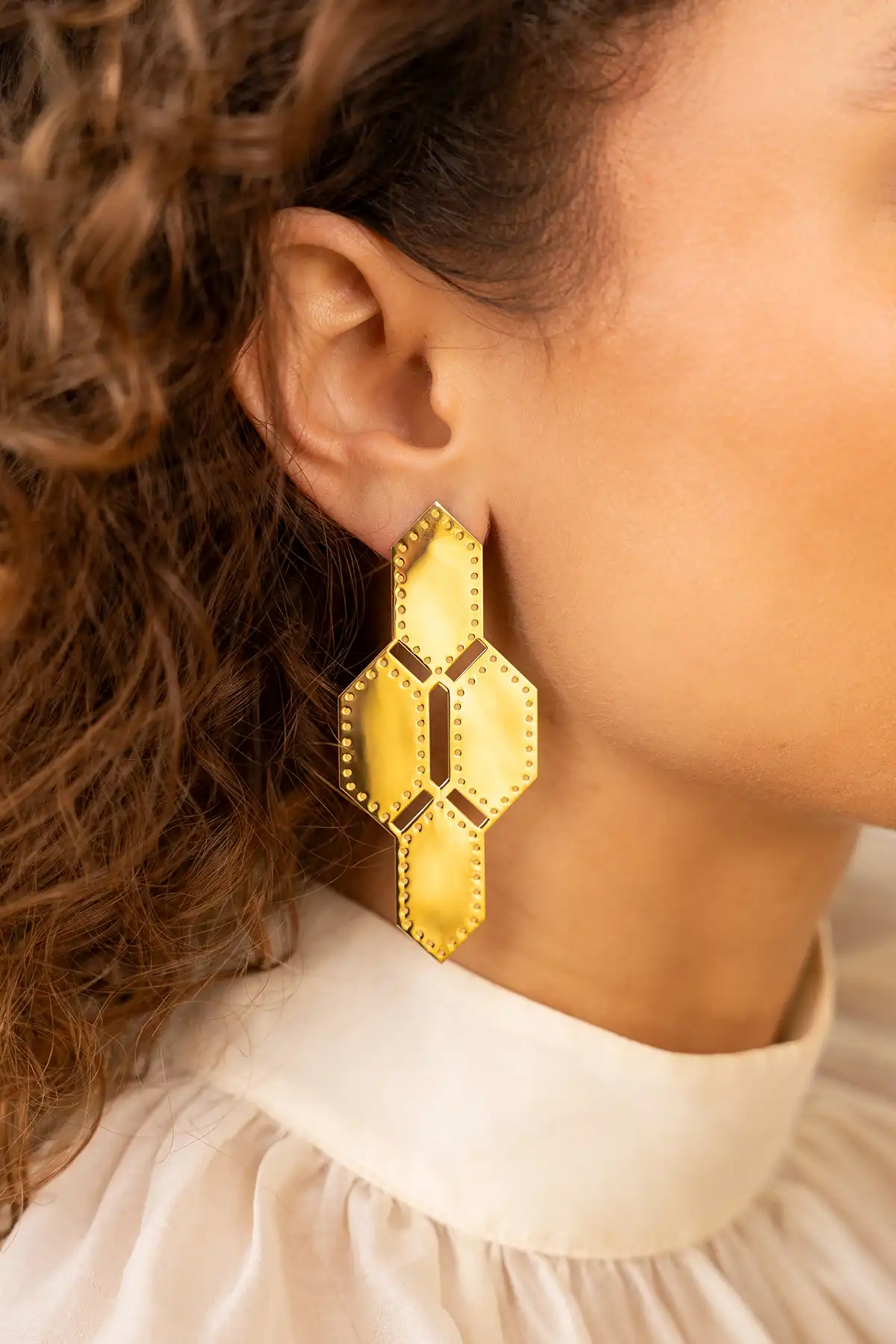 Lott. Gioielli Classic Oorbellen Hexagon