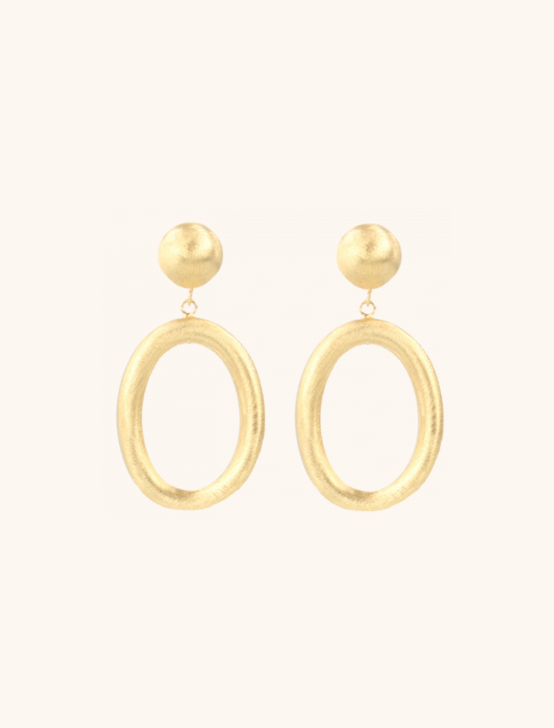 lott. gioielli Classic oorbellen Hoop Ovaal Brushed