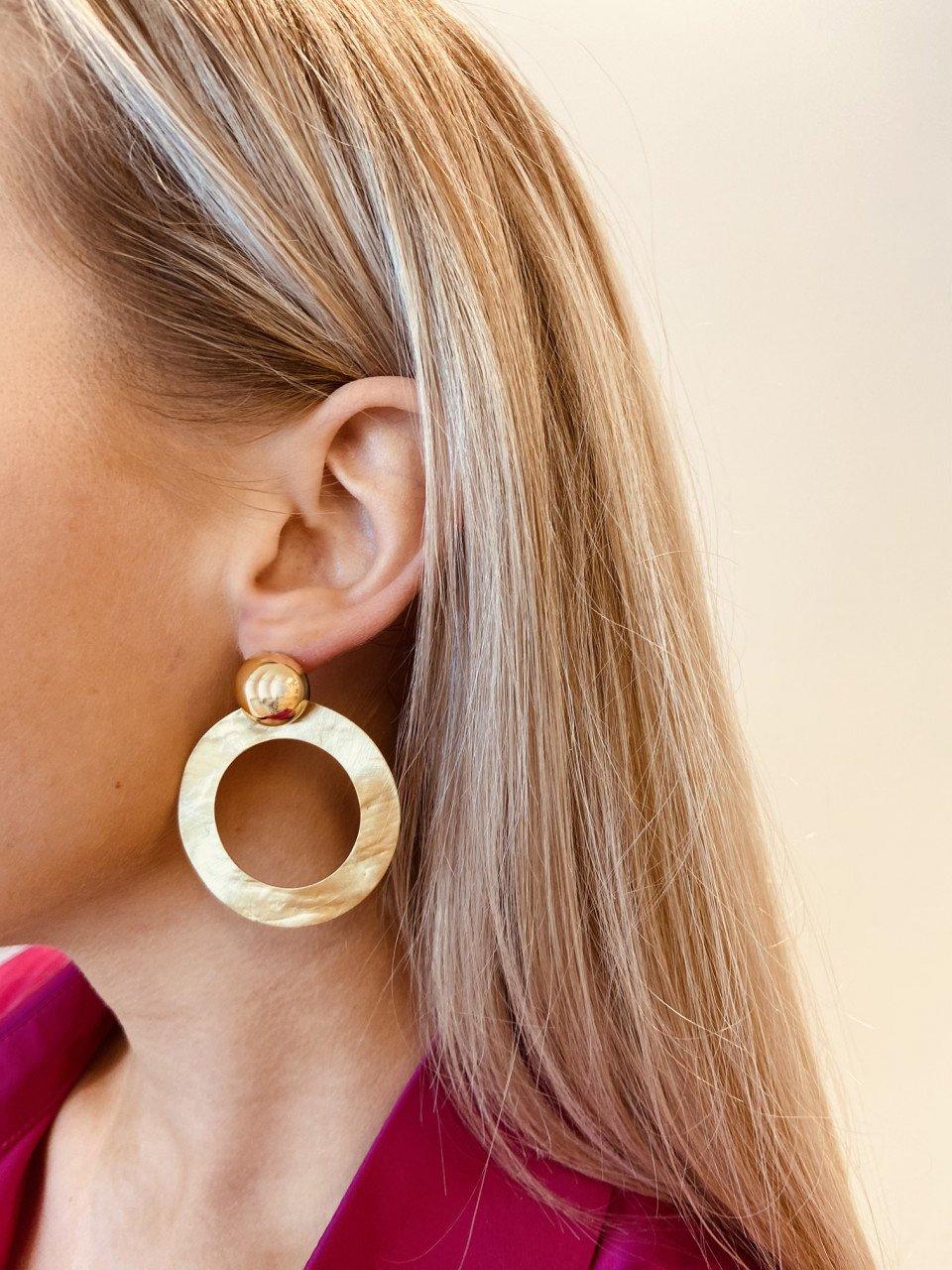 Lott. Gioielli Classic Oorbellen Open Rond Hammerd