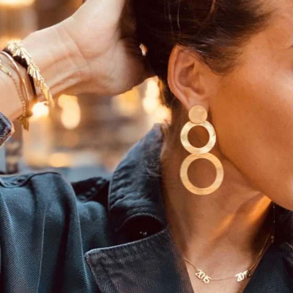 Lott. Gioielli Classic Oorbellen Rond Dubbel Open