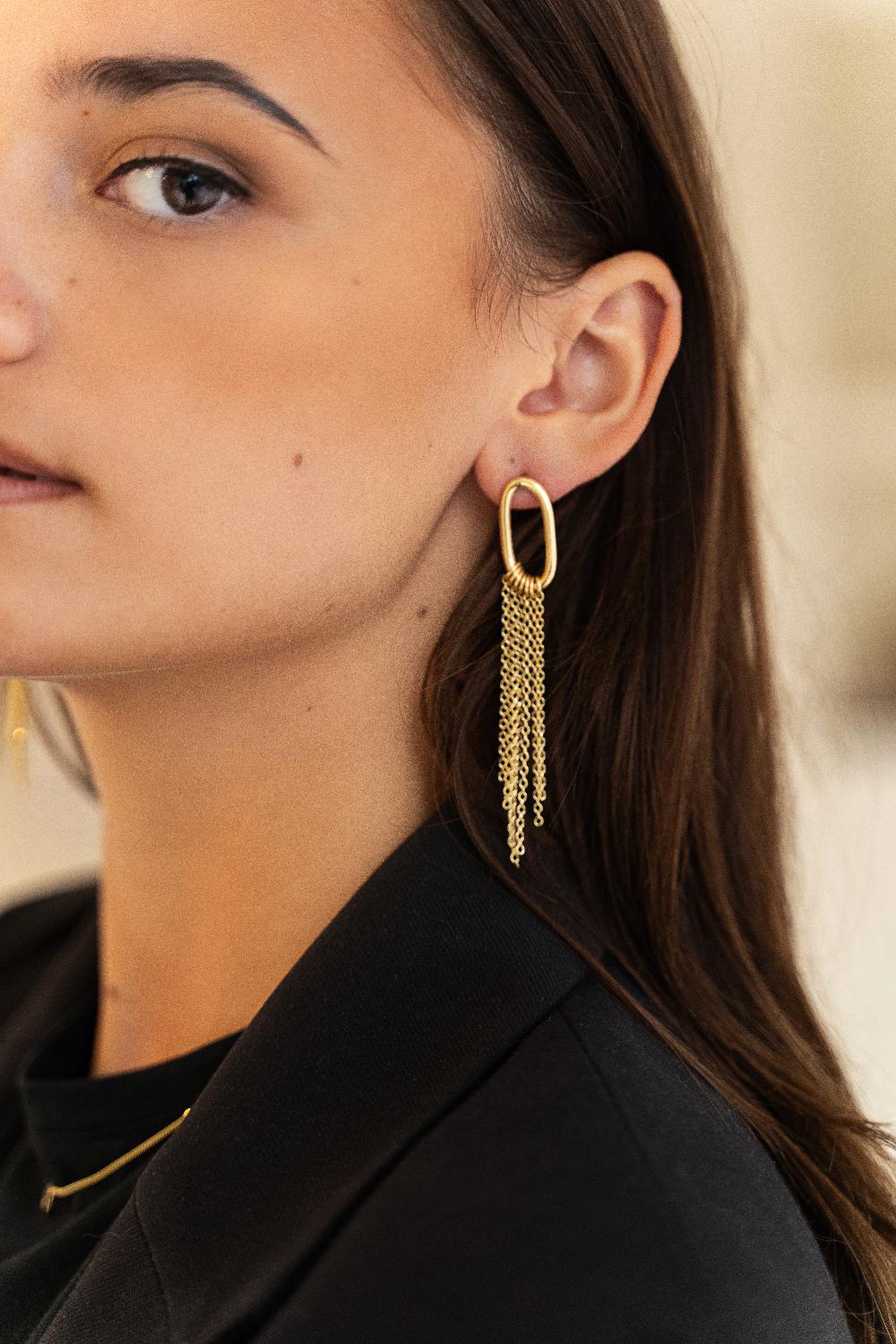 Lott. Gioielli Classic Oorbellen Tube Chain