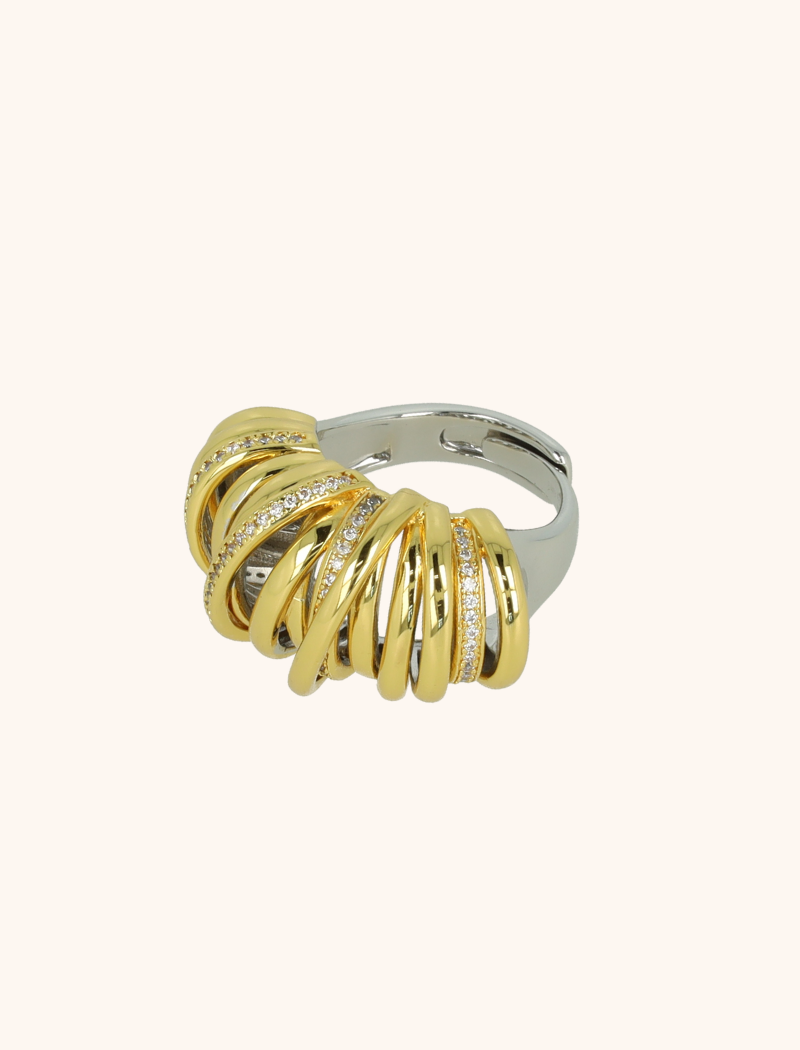lott. gioielli Classic Ring Croissant Stones