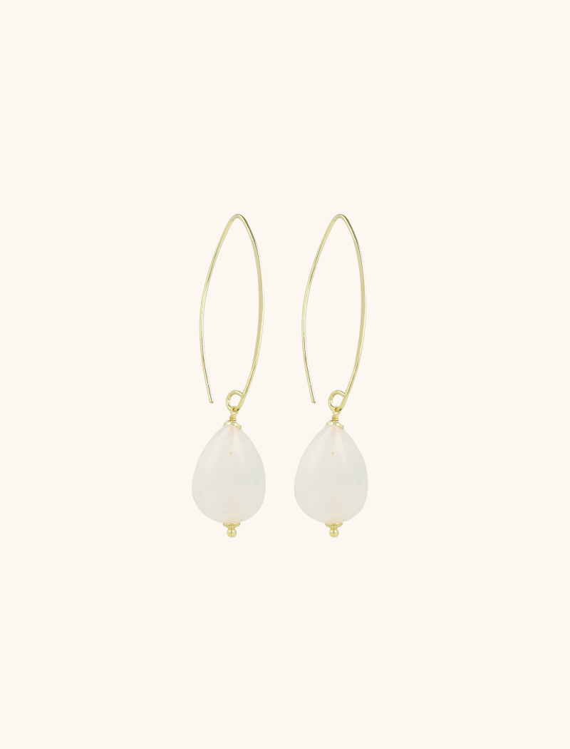 lott. gioielli Clear Pink Quartz Drop S Earrings