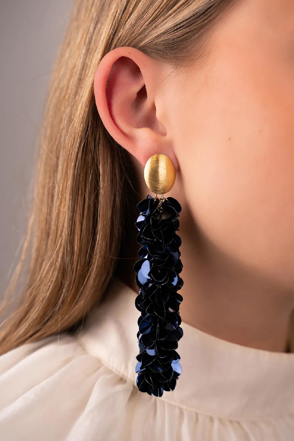 Lott. Gioielli Cobalt Sequin Oorbellen Snake L