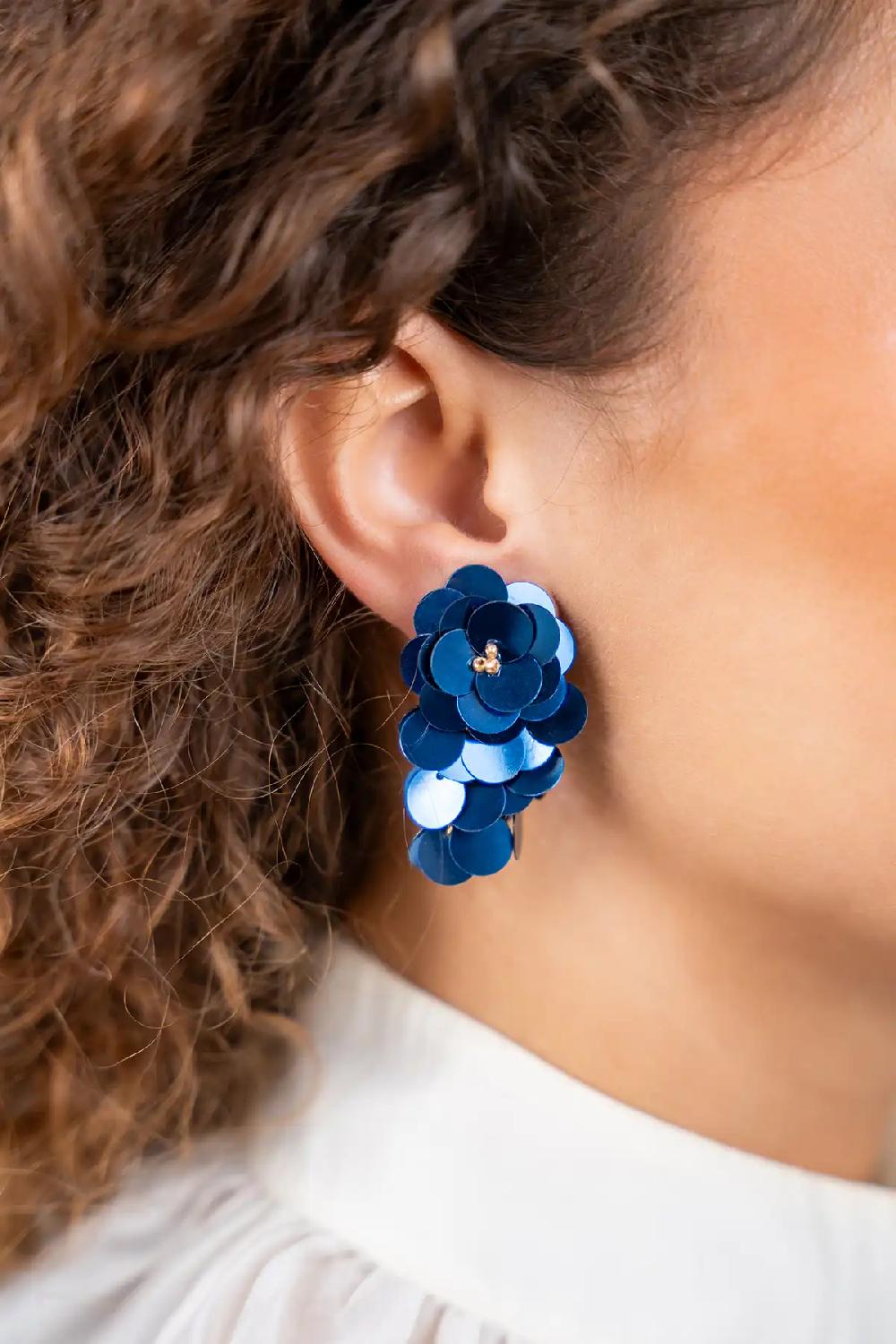 Lott. Gioielli Cobalt Sequin Oorbellen Waterfall M