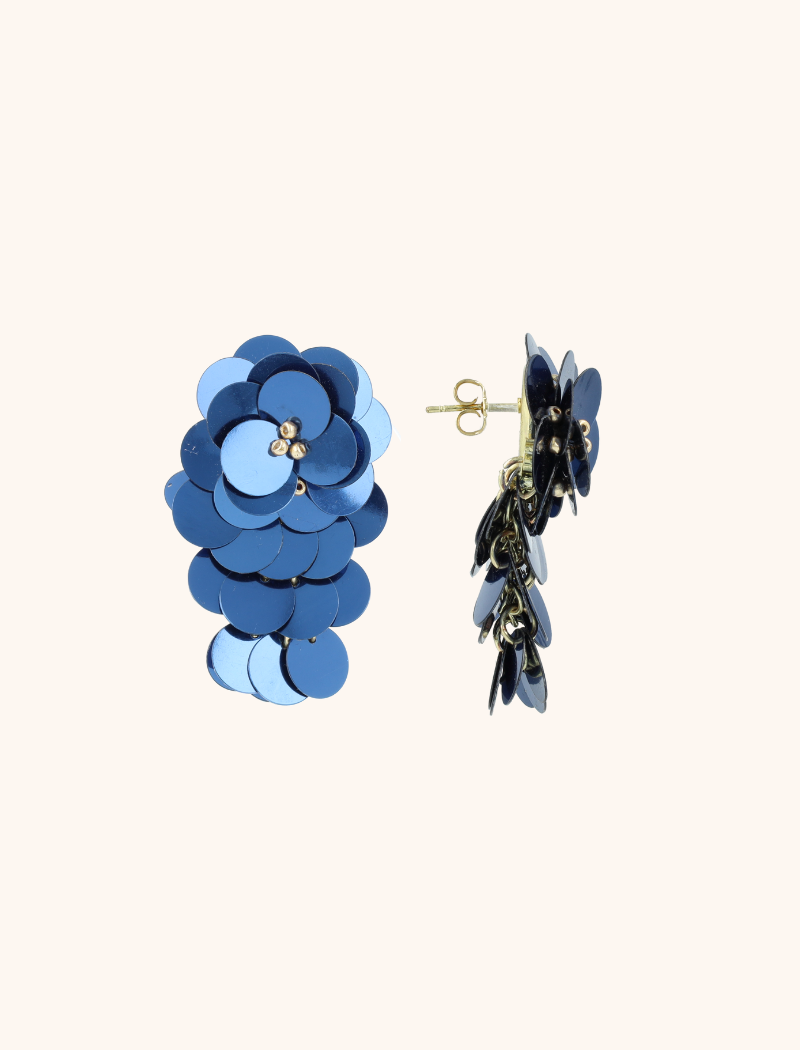 lott. gioielli Cobalt Sequin Oorbellen Waterfall M