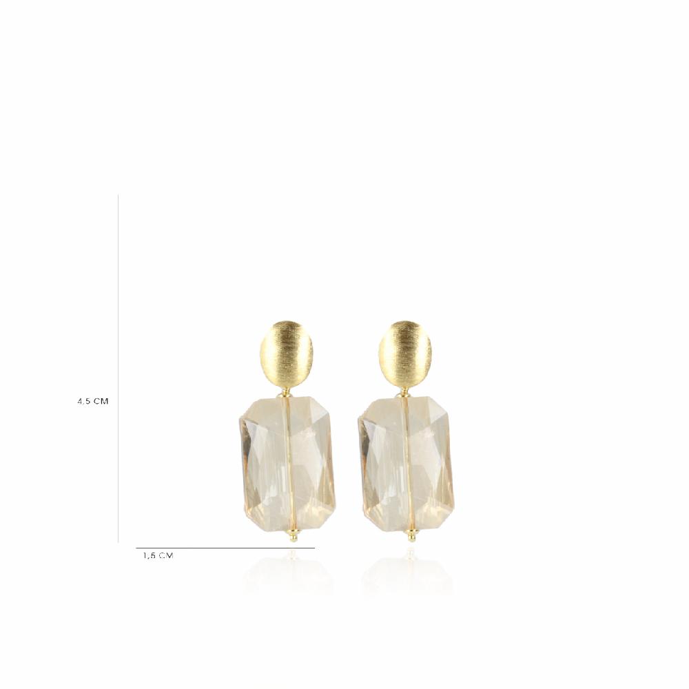 Lott. Gioielli Cognac Oorbellen Rectangle M