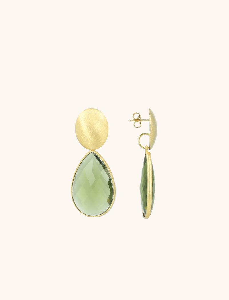 Lott. Gioielli Cool Green Oorbellen Framed Drop L