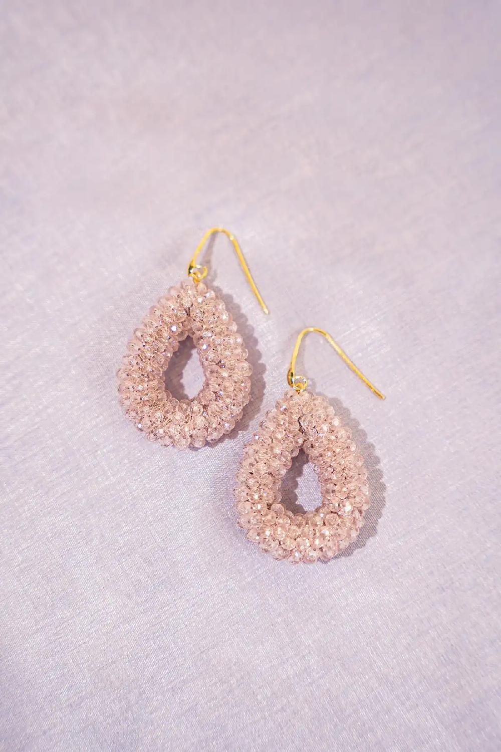 Lott. Gioielli Crystal Pink Oorbellen Berry Drop S