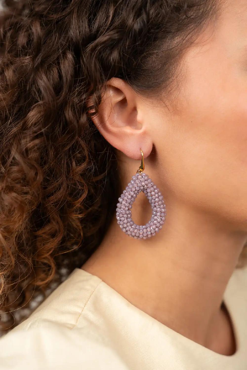 Lott. Gioielli Dark Lila Oorbellen Berry Drop L