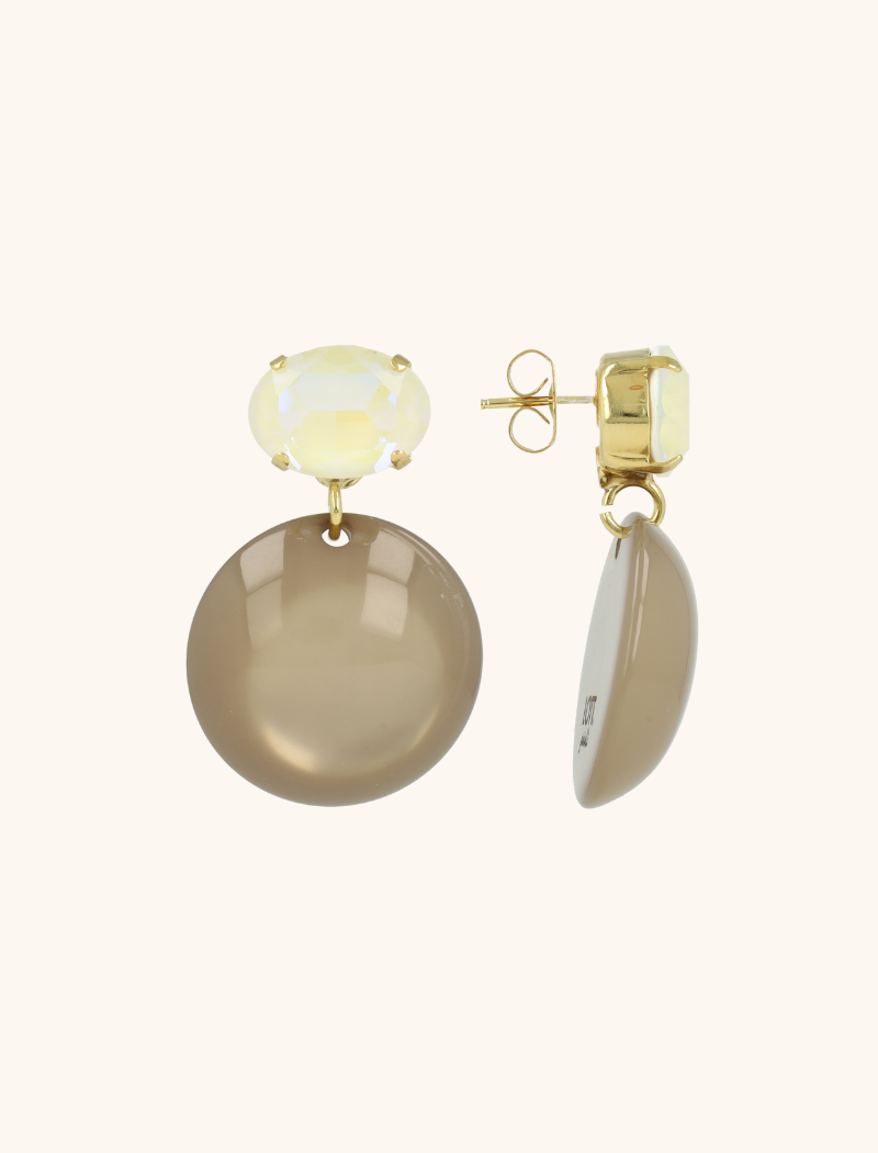 lott. gioielli Dark Nude Oorbellen Lara Circle