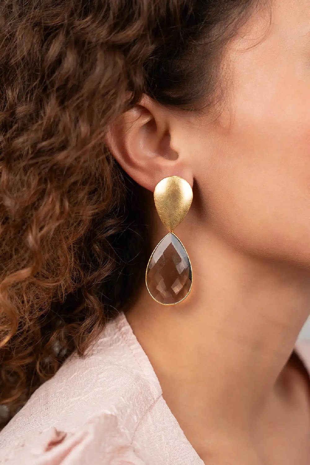 Lott. Gioielli Dark Nude Oorbellen Rae Framed Drop