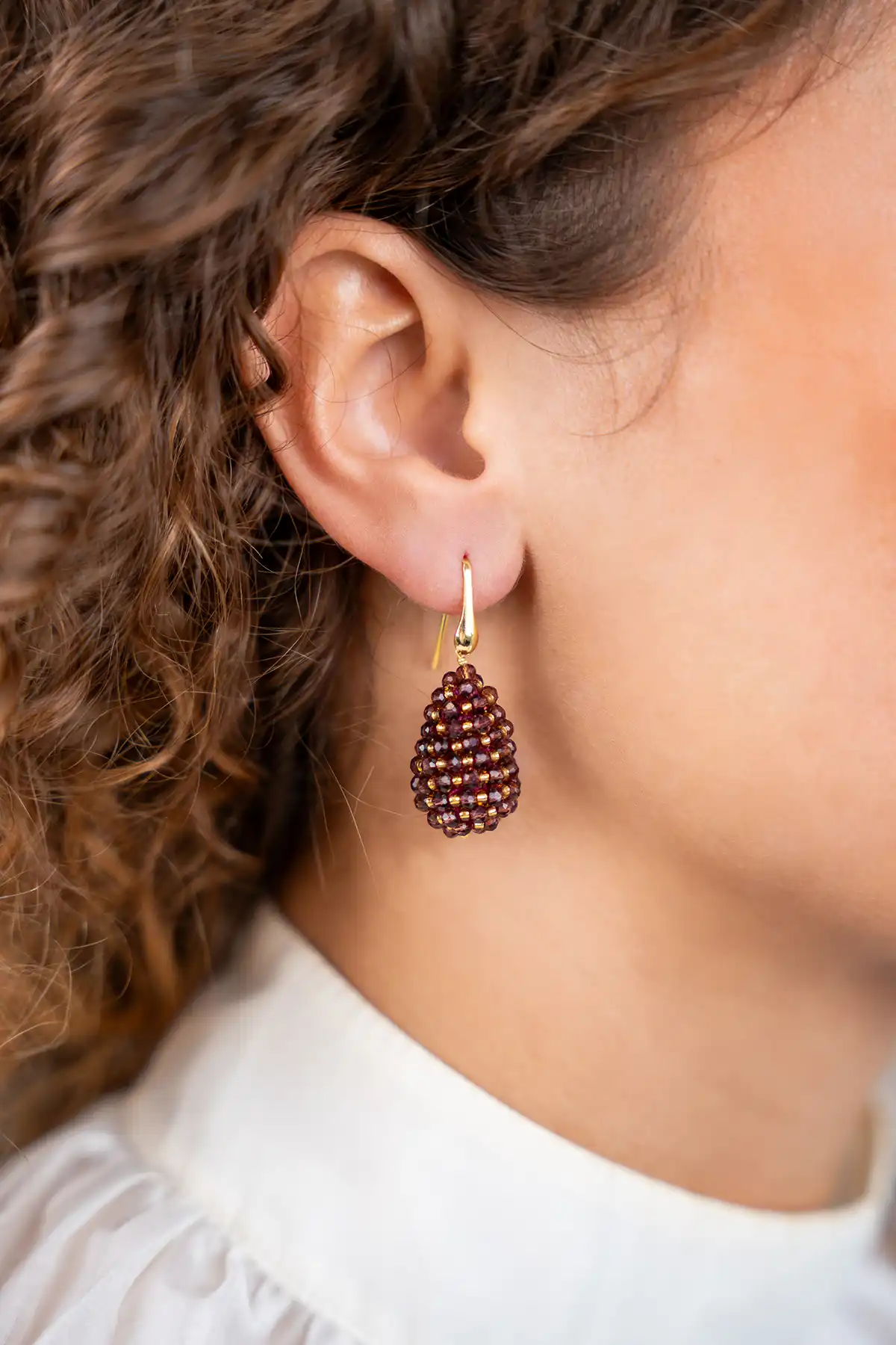 Lott. Gioielli Dark Violet Oorbellen Amy Cone XS