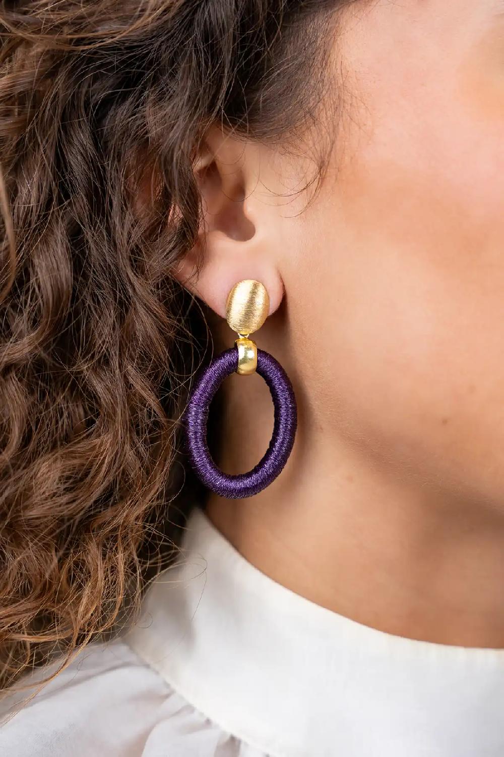 Lott. Gioielli Deep Purple Oorbellen Faye Ovaal S